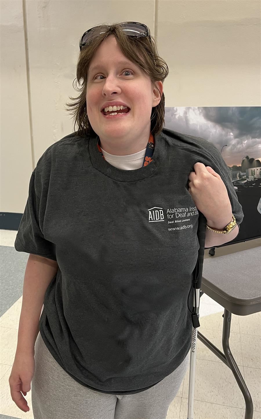  Jena Smith smiles to camera. 